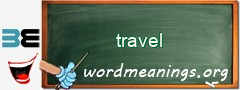 WordMeaning blackboard for travel